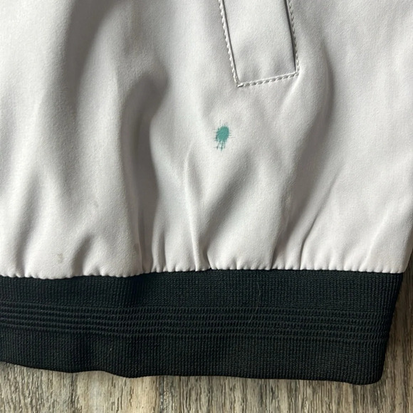 Wulful Jacket Gray White Casual Lightweight Bomber Jacket Size Large Zip Up - Picture 3 of 13